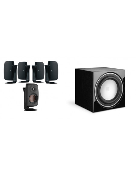 Pack DALI Fazon SAT Cinema Pack 5.0 + Dali Sub E-9 F Negro